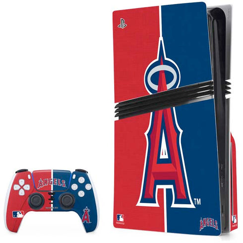 MLB Los Angeles Angels Split PS5 Pro Disk Bundle  Skin